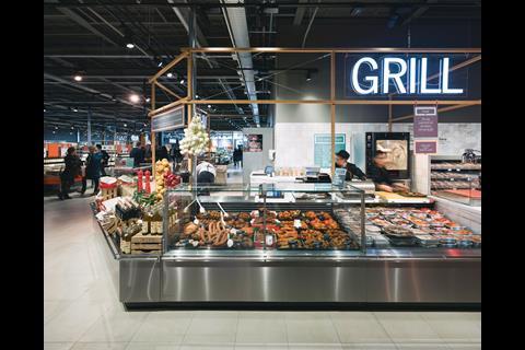 In-store grill at the Dutch grocery giant Albert Heijn, owned by Ahold